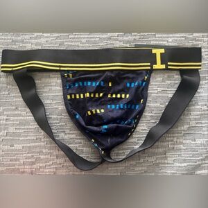 Impetus Men’s Jock Strap Medium Black/Blue/Yellow